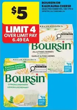 Real Canadian Superstore Boursin or Kaukauna Cheese offer