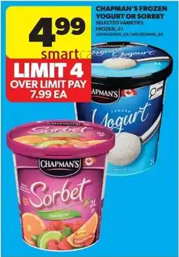 Real Canadian Superstore Chapman's Frozen Yogurt or Sorbet offer