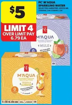 Real Canadian Superstore PC M'Aqua Sparkling Water offer
