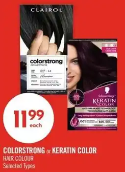 Shoppers Drug Mart Colorstrong or keratin color offer