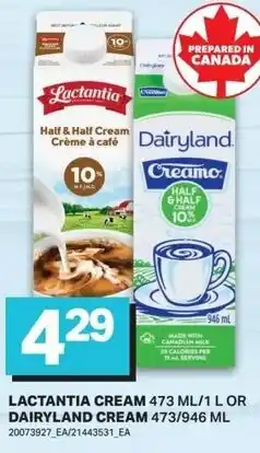 Freshmart Lactantia cream or dairyland cream offer