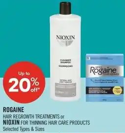 Shoppers Drug Mart Rogaine or nioxin offer