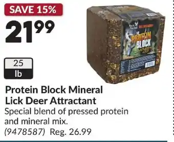 Princess Auto Protein Block Mineral Lick Deer Attractant offer