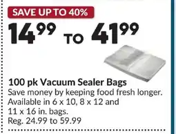 Princess Auto VALLEY SPORTSMAN 100 pk Vacuum Sealer Bags offer