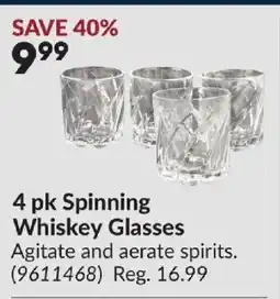 Princess Auto 4 pk Spinning Whiskey Glasses offer