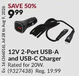 Princess Auto 12V 2-Port USB-A and USB-C Charger offer
