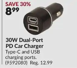 Princess Auto 30W Dual-Port PD Car Charger offer
