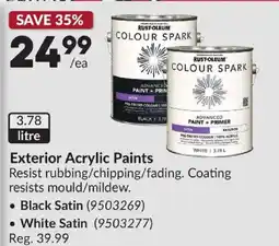 Princess Auto Exterior Acrylic Paints offer