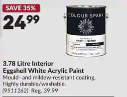 Princess Auto 3.78 Litre Interior Eggshell White Acrylic Paint offer
