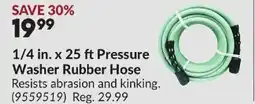 Princess Auto 1/4 in. x 25 ft Pressure Washer Rubber Hose offer