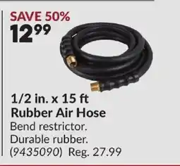 Princess Auto 1/2 in. x 15 ft Rubber Air Hose offer