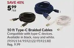 Princess Auto 10 ft Type-C Braided Cables offer