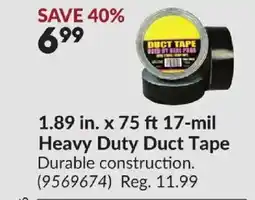Princess Auto 1.89 in. x 75 ft 17-mil Heavy Duty Duct Tape offer