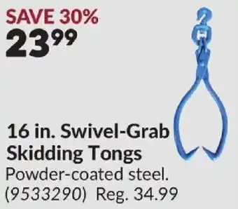 Princess Auto 16 in. Swivel-Grab Skidding Tongs offer