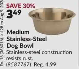 Princess Auto Medium Stainless-Steel Dog Bowl offer