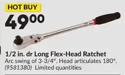 Princess Auto 1/2 in. dr Long Flex-Head Ratchet offer