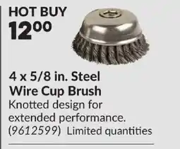 Princess Auto 4 x 5/8 in. Steel Wire Cup Brush offer