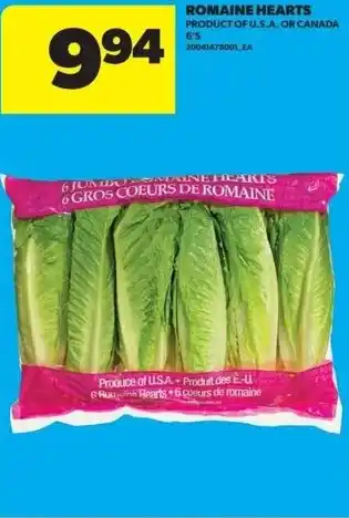 Real Canadian Superstore Romaine hearts offer