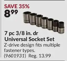 Princess Auto 7 pc 3/8 in. dr Universal Socket Set offer