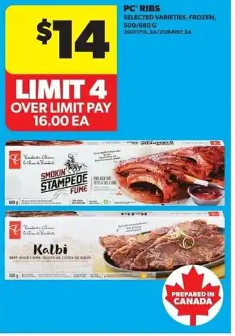 Real Canadian Superstore PC ribs offer