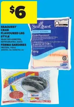 Real Canadian Superstore Seaquest crab flavoured leg style / Ferma Sardines offer