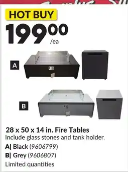 Princess Auto 28 x 50 x 14 in. Fire Tables offer