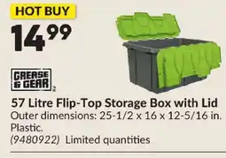 Princess Auto GREASE & GEAR Flip-Top Storage Box with Lid offer