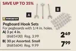 Princess Auto POWERFIST Pegboard Hook Sets offer