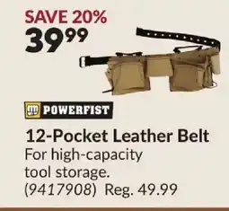 Princess Auto POWERFIST Pocket Leather Belt offer