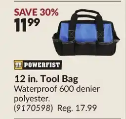 Princess Auto POWERFIST Tool Bag offer