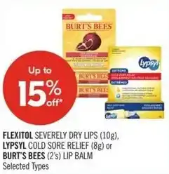 Shoppers Drug Mart Flexitol lypsyl or burts bees offer