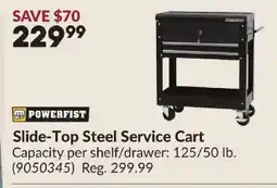 Princess Auto POWERFIST Slide-Top Steel Service Cart offer