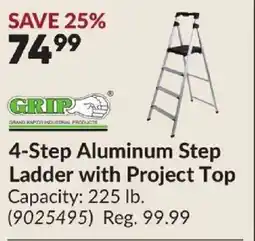 Princess Auto 4-Step Aluminum Step Ladder with Project Top offer