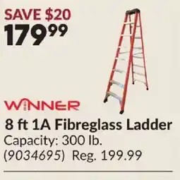 Princess Auto WINNER 1A Fibreglass Ladder offer