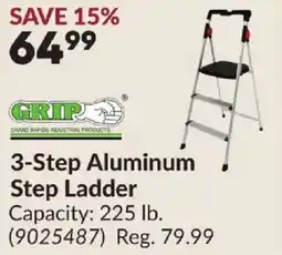 Princess Auto GRIP 3-Step Aluminum Step Ladder offer