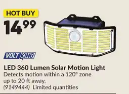 Princess Auto VOLT KING LED 360 Lumen Solar Motion Light offer