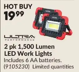Princess Auto ULTRA PERFORMANCE 2 pk 1,500 Lumen LED Work Lights offer