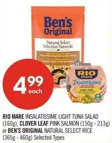 Shoppers Drug Mart Rio mare clover leaf or bens original offer