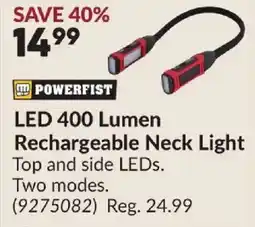Princess Auto POWERFIST LED 400 Lumen Rechargeable Neck Light offer