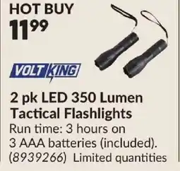 Princess Auto VOLT KING 2 pk LED 350 Lumen Tactical Flashlights offer