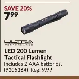 Princess Auto ULTRA PERFORMANCE LED 200 Lumen Tactical Flashlight offer