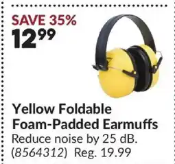 Princess Auto Yellow Foldable Foam-Padded Earmuffs offer
