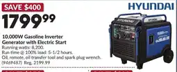Princess Auto HYUNDAI 10,000W Gasoline Inverter Generator with Electric Start offer