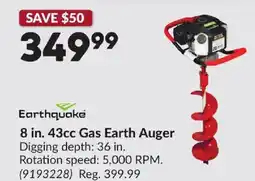 Princess Auto EARTHQUAKE 43cc Gas Earth Auger offer