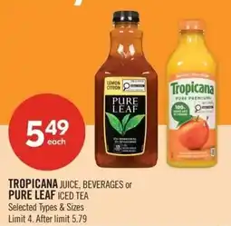 Shoppers Drug Mart Tropicana or pure leaf offer