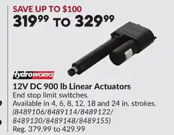 Princess Auto 12V DC 900 lb Linear Actuators offer
