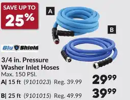 Princess Auto BLU SHIELD 3/4 in. Pressure Washer Inlet Hoses offer