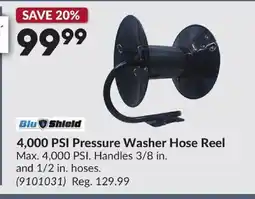 Princess Auto BLU SHIELD 4,000 PSI Pressure Washer Hose Reel offer
