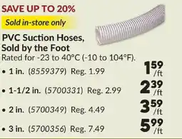 Princess Auto PVC Suction Hoses, Sold by the Foot offer
