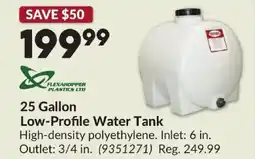 Princess Auto FLEXAHOPPER PLASTICS LTD 25 Gallon Low-Profile Water Tank offer